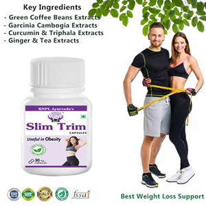 Slim Trim Fat Burner 30 Caps 500MG, Weight Loss Supplement for Women & Men With Garcinia Cambogia, Green Coffee Beans,Green Tea Extract | Fat Control - Pack of 2