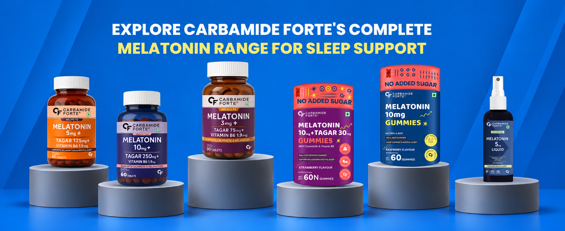 Carbamide Forte Melatonin 10mg Gummies for Better Sleep | Sleep Supplement - 60 Veg Gummies (Pack of 2)