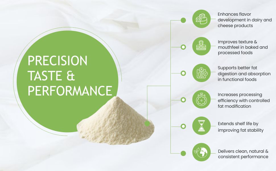 Ingredients Fungal Lipase Enzyme Powder 125g | Food Grade & Bakery Grade | Fat Degrading Enzyme | Wide pH Range | Heat Stable | Food & Industrial Processing Use
