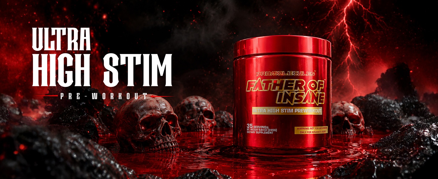 Father of Pre Workout Powder (Fruit Punch, 245g, 35 Servings) | High Performance Sports Supplement for Focus, Strength, Pump, and Endurance | For Advanced Fitness Enthusiasts