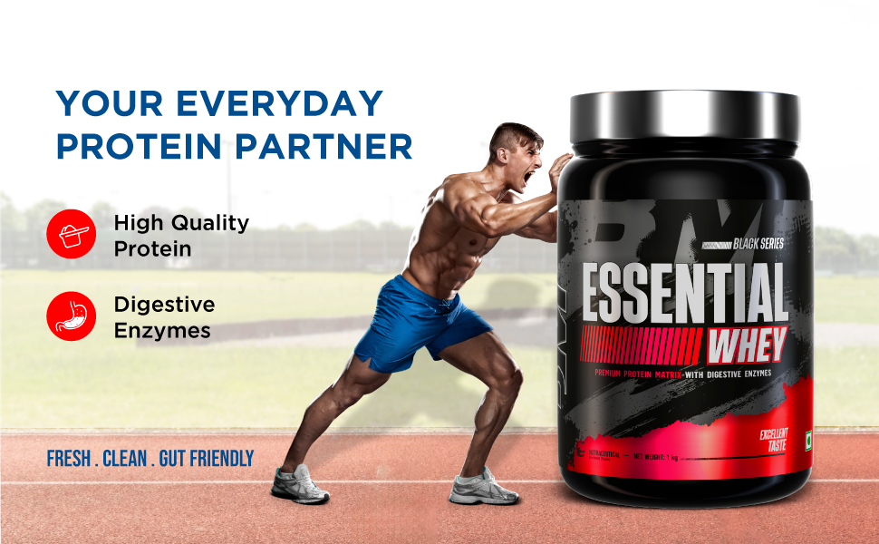 Bigmuscles Nutrition Essential Whey Max (Rich Chocolate)|Whey Protein Concentrate With Digestive Enzymes|No Added Sugar|Faster Muscle & Improved Strength|Daily Protein,1000 Grams