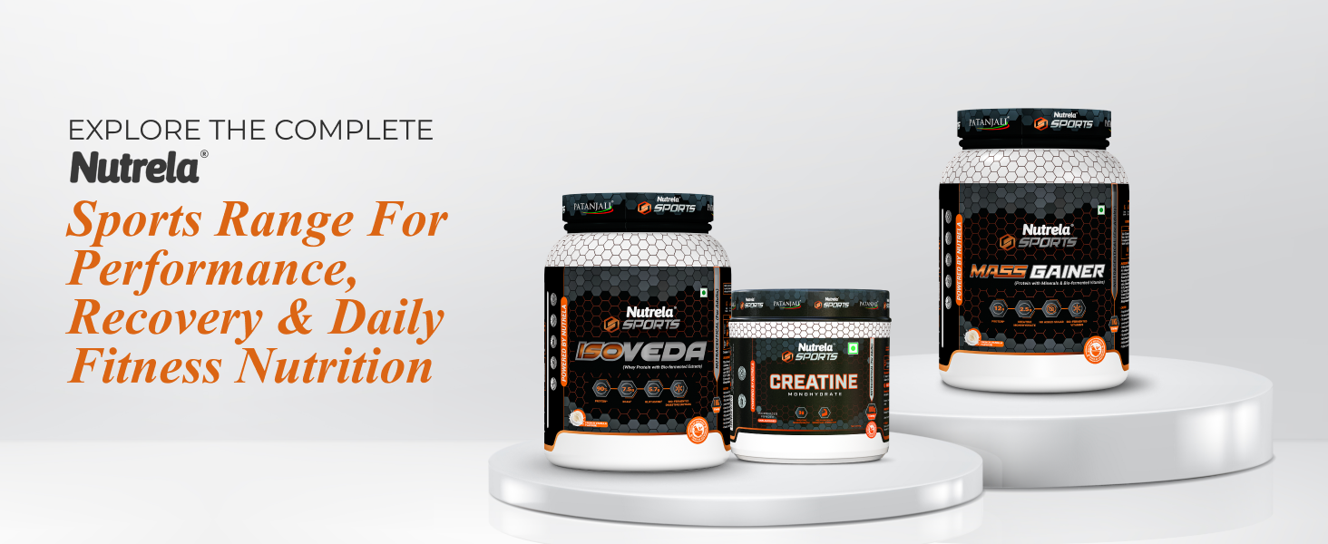 NUTRELA Sports Patanjali Whey Protein 2kg | Concentrate + Isolate | 24g Protein Per Scoop | 100% Vegetarian | Irish Chocolate