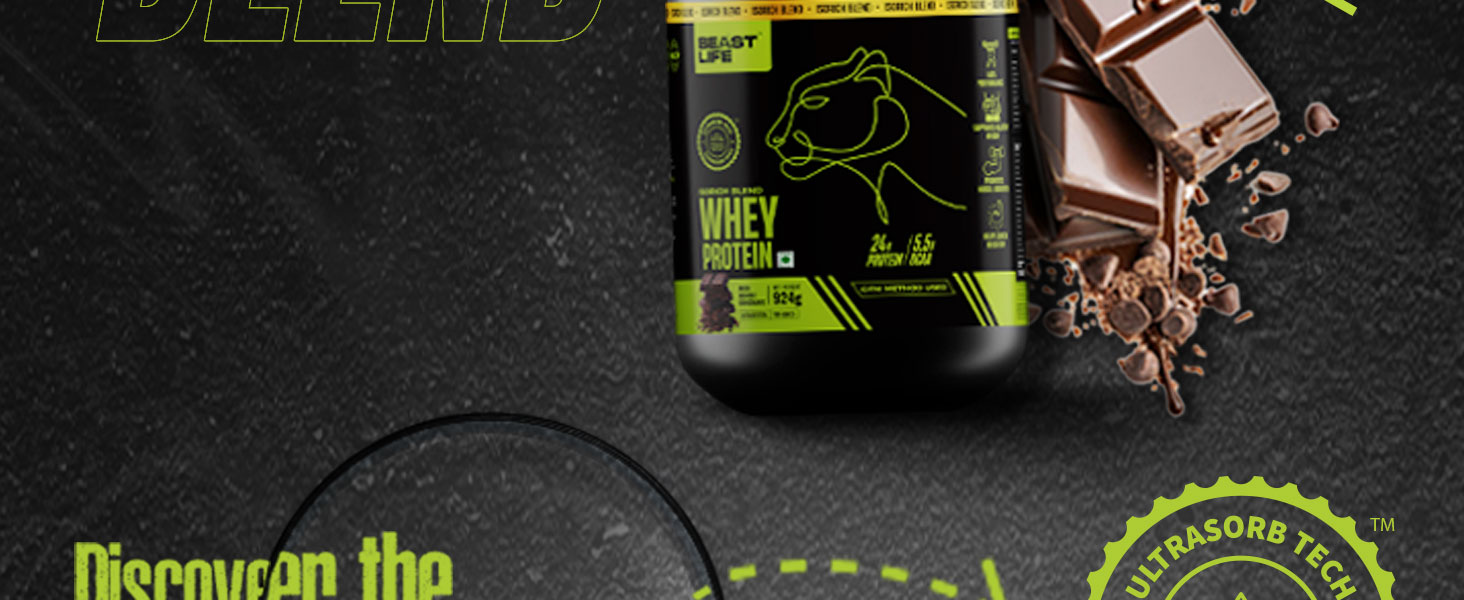 BeastLife Isorich Whey Protein Isolate Powder | 2 Lbs | Rich Chocolate| Fast Muscle Growth & Recovery| No Artificial Sweeteners| Ultrasorb Tech For Fast Digestion|NABL Lab Certified | 24g Protein, 5.3g BCAA | No Bloating