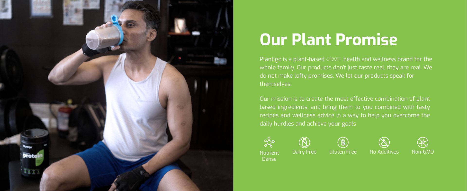 Plantigo Clean Plant Protein Powder for Men, Women - 24g Protein, 4.4g BCAA, 2g Leucine, Antioxidants, 11 Vitamins, 8 Minerals, Brown Rice, Pea Protein (Vanilla Flavored + Sipper Bottle 600ml)