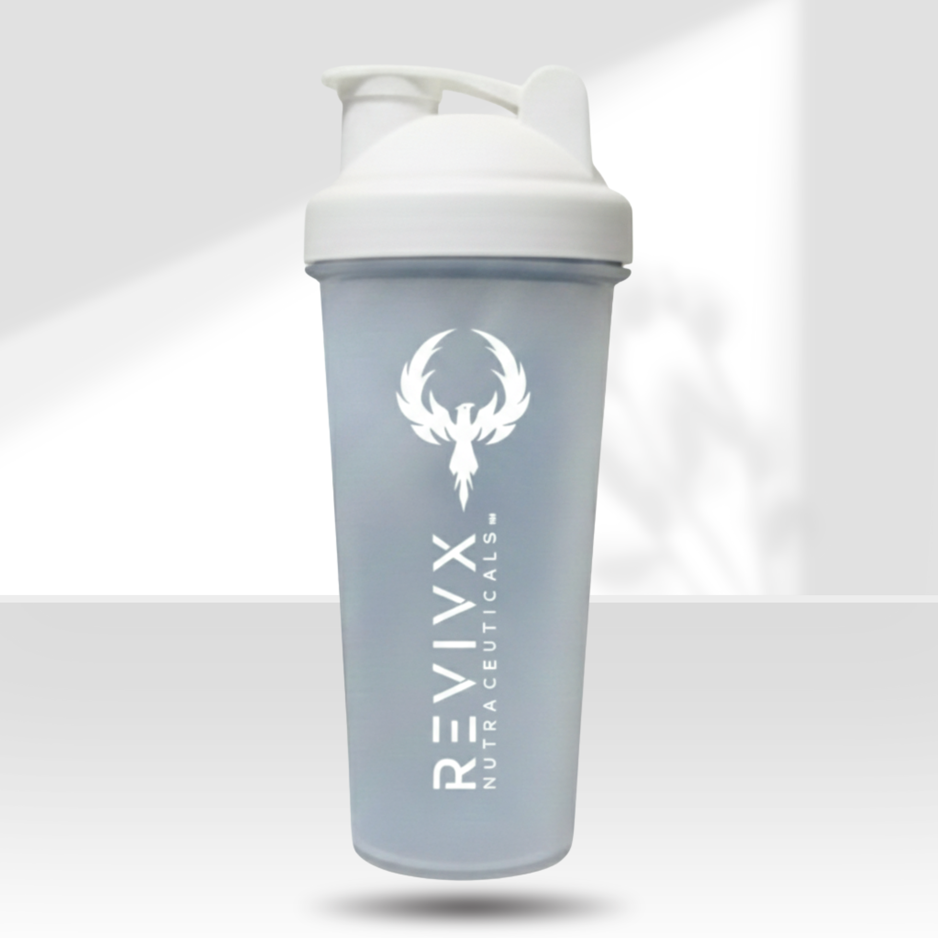Protein Shaker Bottle 700ml BPA-Free Leakproof Gym Shaker for Fitness & Workouts (White)