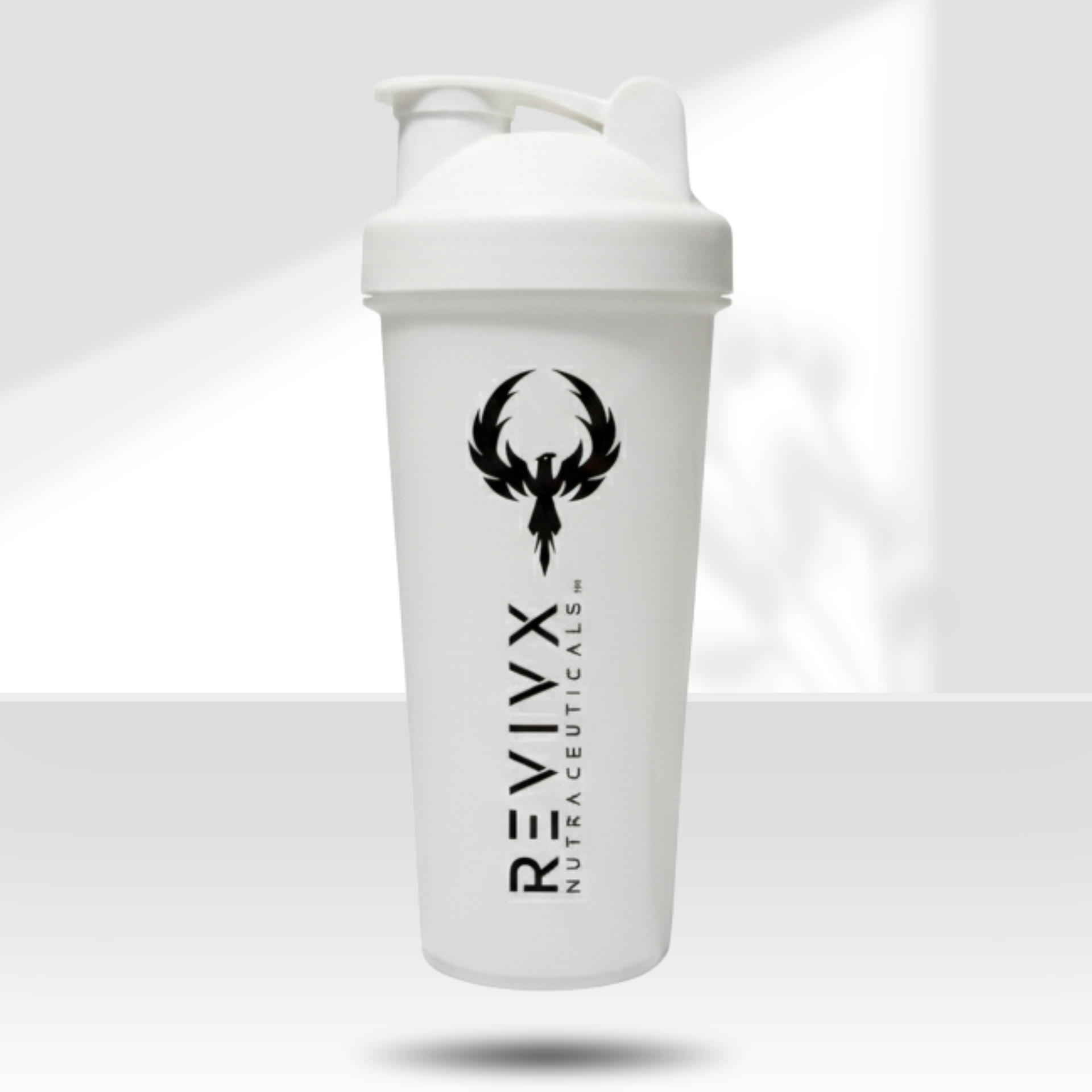 Protein Shaker Bottle 700ml BPA-Free Leakproof Gym Shaker for Fitness & Workouts (White)