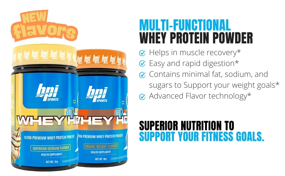 BPI Sports Whey HD Ultra Premium Protein Powder, Cookies & Cream, 2.0 kg