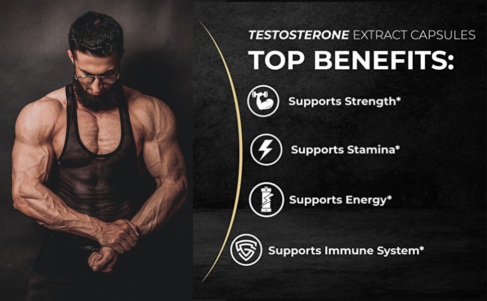 INTIMIFY Testosterone Booster Supplement | Natural Ingredients with Ashwagandha, Gokshura, Shilajit, and Safed Musli | 60 Veg Capsules