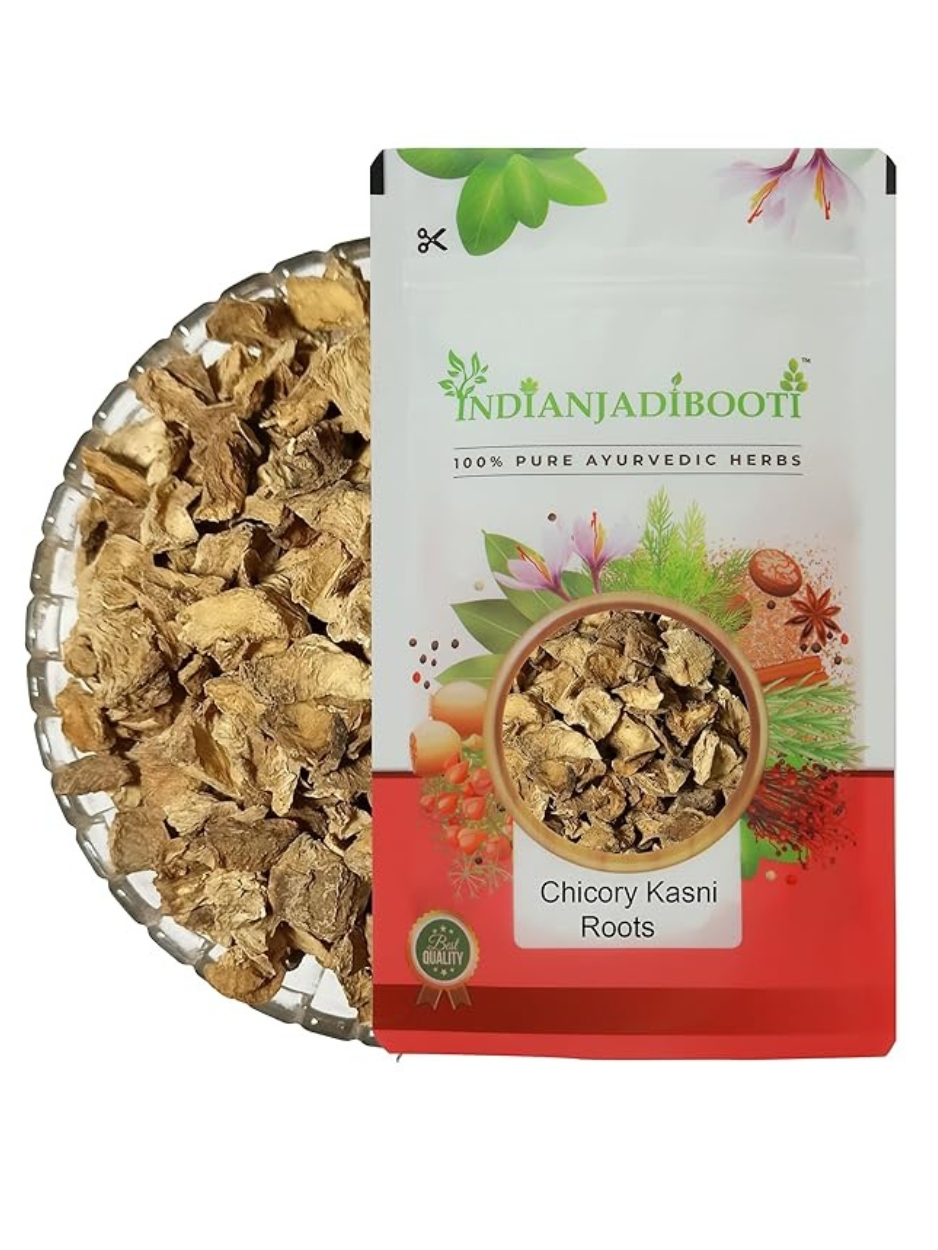 IndianJadiBooti Pure Kasni Jadd (Chicory Root) | Raw Whole Kasani for Hepatic Wellness, Prebiotic Gut Detox & Bitter Liver Tonic | (100 Grams) | Pack Of 2