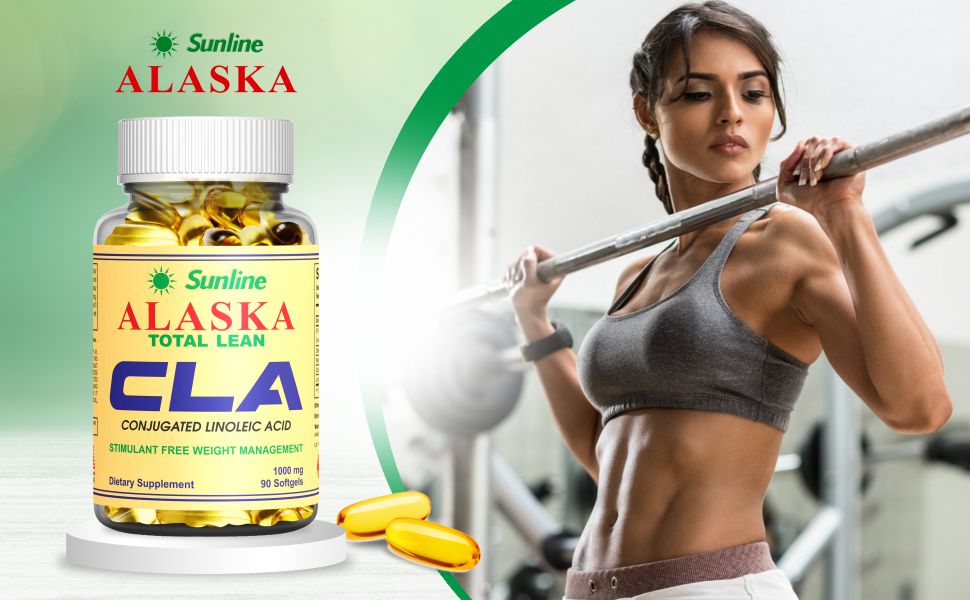 Sunline Alaska CLA | Total Lean | Dietary Supplement - 1000 Mg, 90 Softgels - Natural Weight Management and Lean Muscle Support