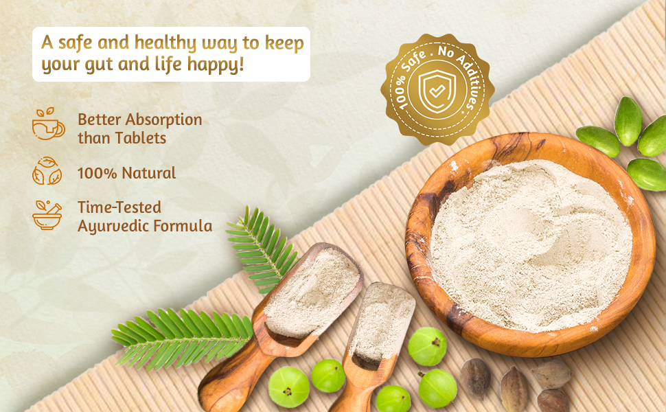 Maharishi Ayurveda Triphala Churna -100 g Pack of 1 | Triphala Powder with Haritaki, Amalaki, Vibhitaki | For Bowel Movement | Relieves Constipation | For Digestion, Gut Health, Gas & Acidity Relief