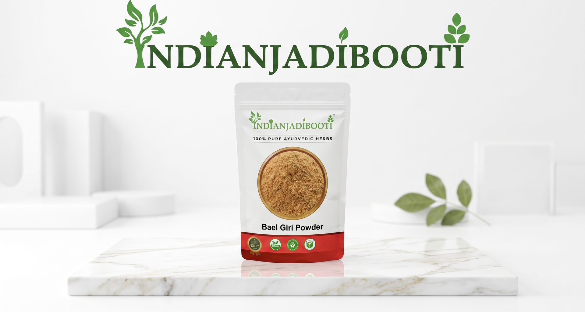 IndianJadiBooti Bael Pulp Powder | Stone Apple (Aegle Marmelos) | Natural Gut Cooler & Digestion Regulator | Ideal for Summer Sharbat, IBS & Stomach Acid | Wood Apple Fruit | 400g Pack