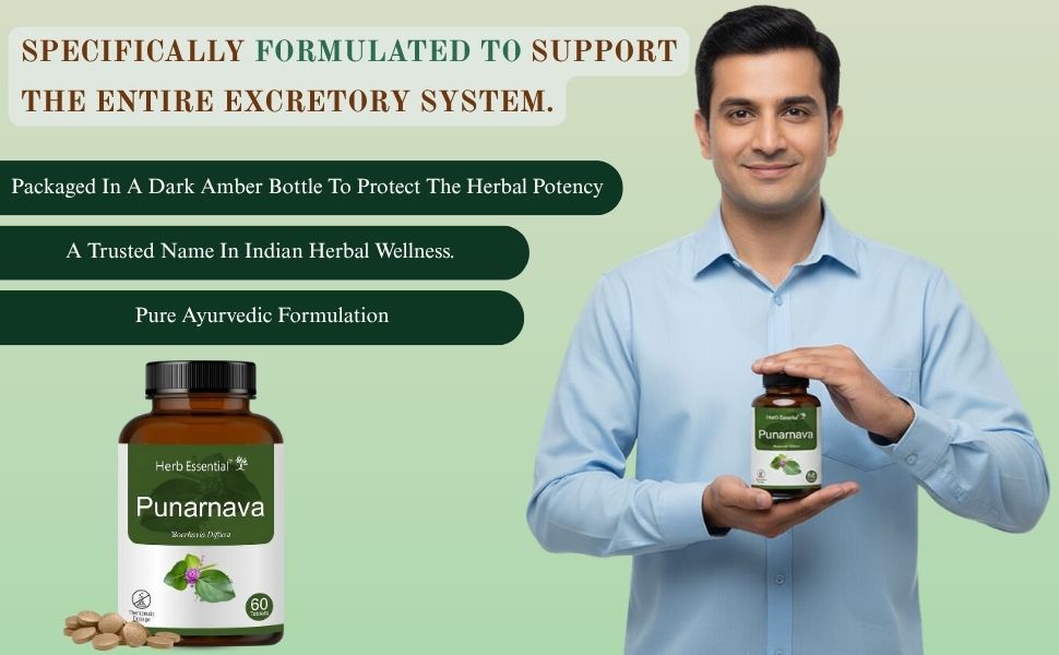 Herb Essential Punarnava Tablets 500 mg, 60 Tablets