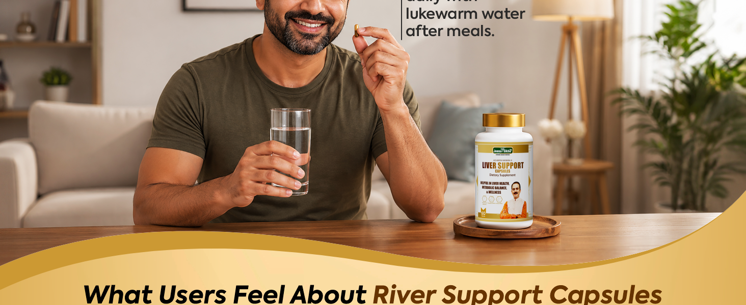 Jeena Sikho Acharya Manish Ji Liver Support Capsules | Ayurvedic Formula for Liver Health | For Liver Detox & Metabolic Balance | Liver wellness, 60 capsules