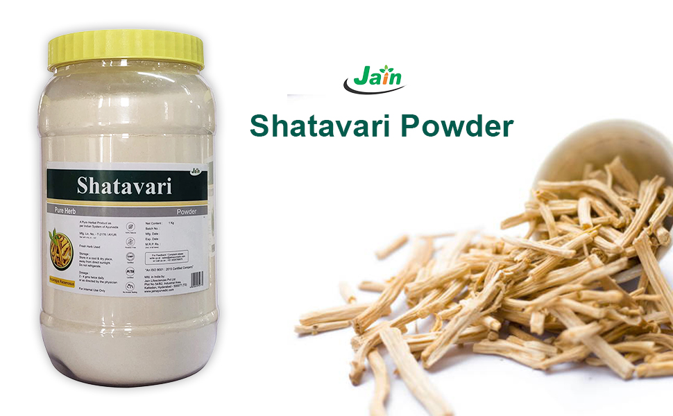 Jain Shatavari Powder organic 1Kg | Pure Ayurvedic Herbal Supplement for Women’s Wellness | Supports Reproductive Health, Menstrual Balance | Fertility, Lactation, Stress Relief, Digestion & Immunity