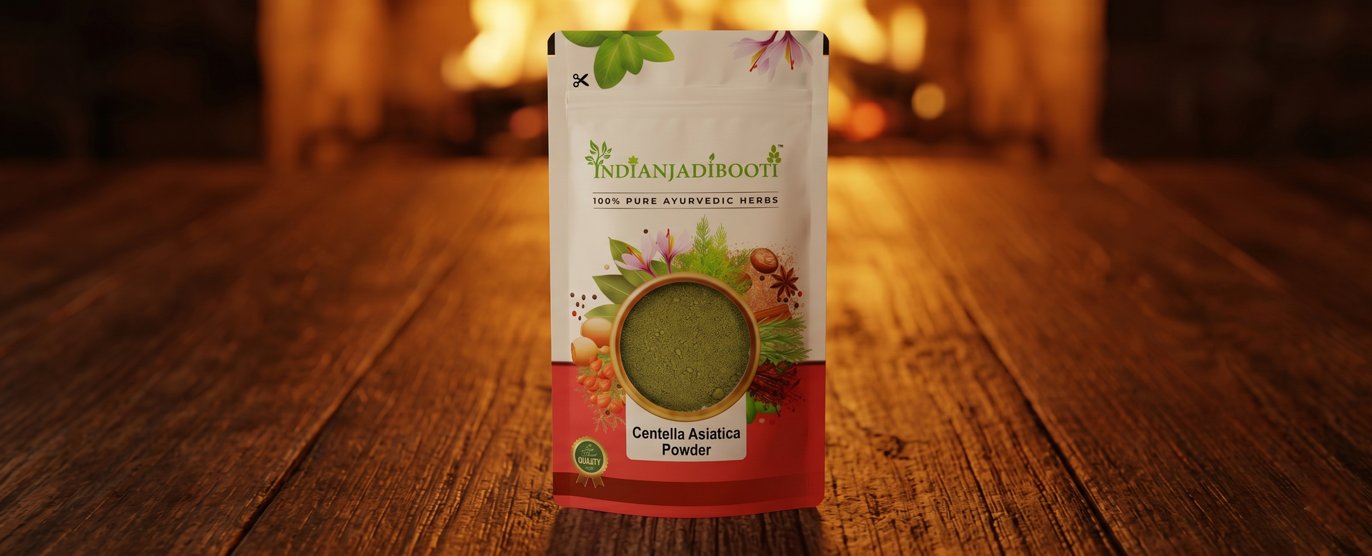 IndianJadiBooti Pure Centella Asiatica Powder (Gotu Kola) | Raw Mandukaparni Herb for DIY Cica Face Mask, Skin Elasticity & Cognitive Wellness | Skin Treatment Mask for Skincare & Hair Care (50g)