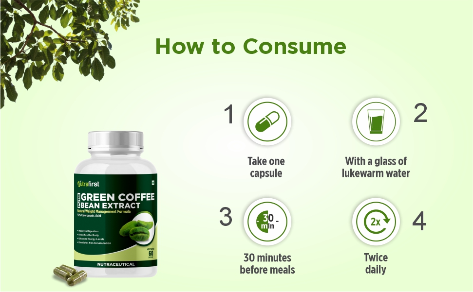 Nutrafirst Green Coffee Bean Extract Capsules 60 Caps