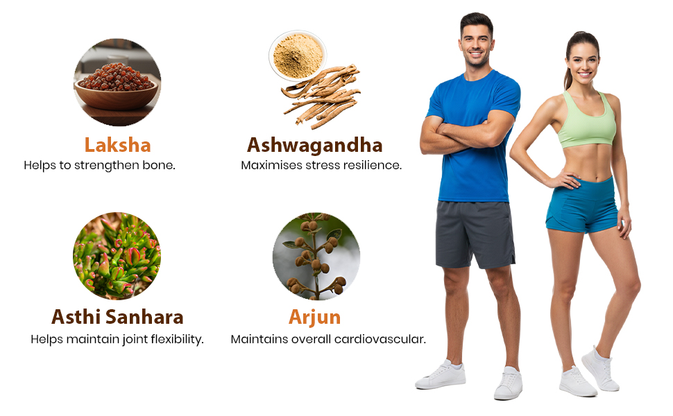 Jeena Sikho Laksha Guggulu | Bone Health & Joint Support | Ayurvedic Calcium Tablets for Women & Men | For Strong Bone, 60 Tablets