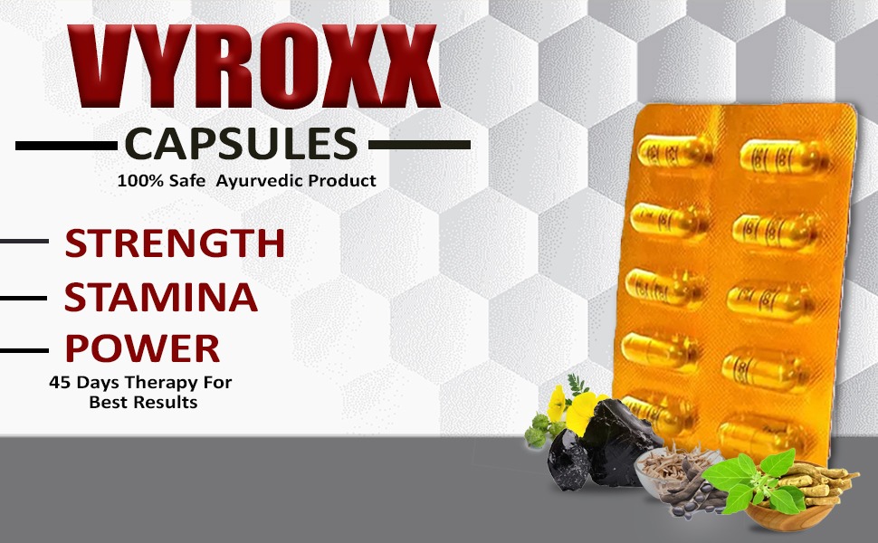 Vyroxx Ayurvedic for Shilajeet | Boost Performance | Power, Stamina, Strength | Power Healthy Supplement For Men | Lab Tested 30 (Pack of 3) Capsules