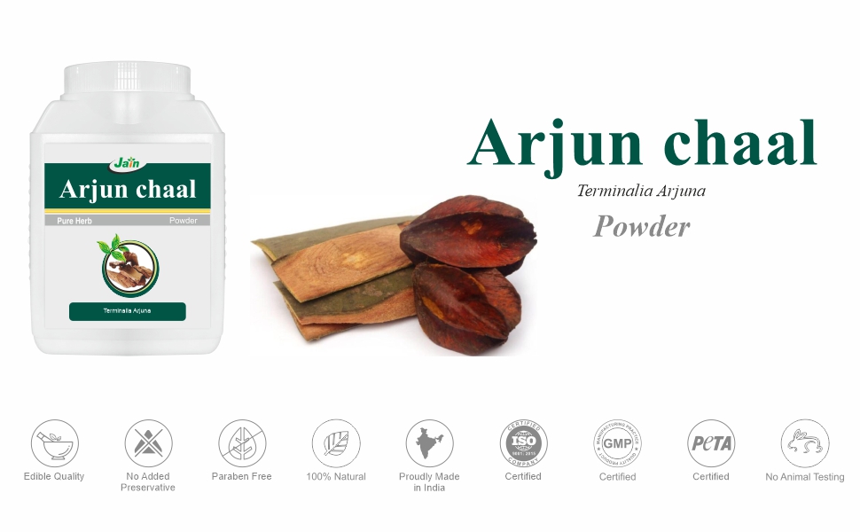 Jain Pure Arjun Chaal | Arjun | Arjun Ki Chhal Powder | Supports Heart Health | Promotes Good Cholesterol, 400 gms