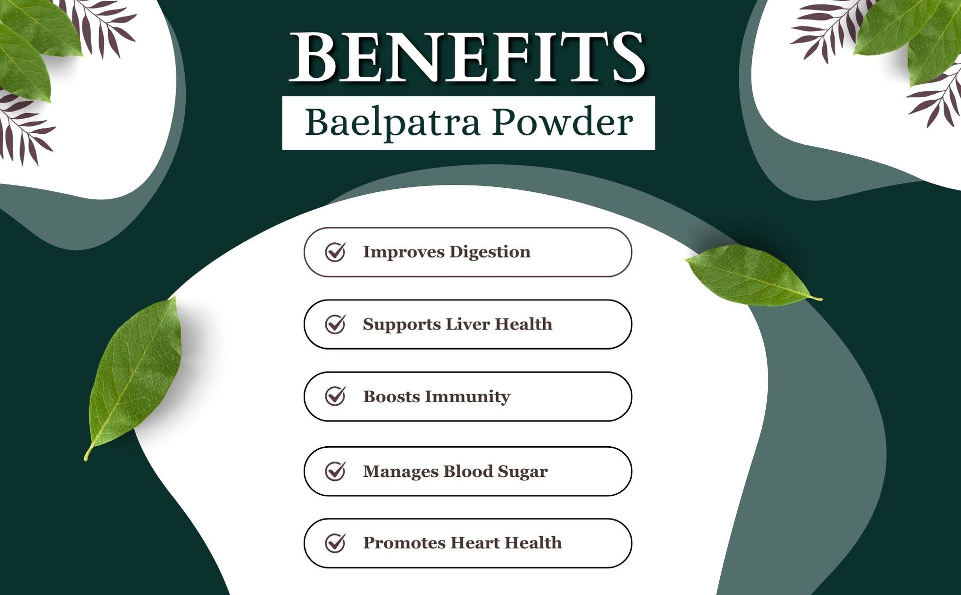 Brijbooti Baelpatra Powder (200 gm) | Bael Patra for Gut Health | Bel Patra | Bael Leaf Powder