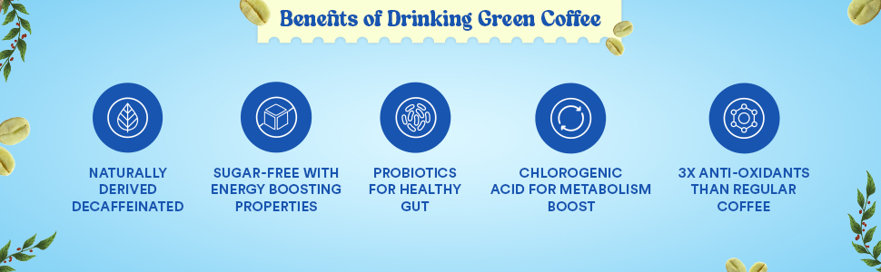 Greenbrrew Assorted Green Coffee | Decaf & Unroasted Coffee | 6 Different Flavours for Every Mood in 1 Pack | 12 Servings, 36g