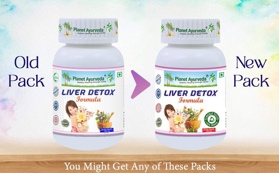 Planet Ayurveda's Clinically Tested Liver Detox Supplement 500 Mg | Natural Liver Detox Formula | Helps in Fatty Liver & Digestion | For Men & Women - 60 Veg Capsules