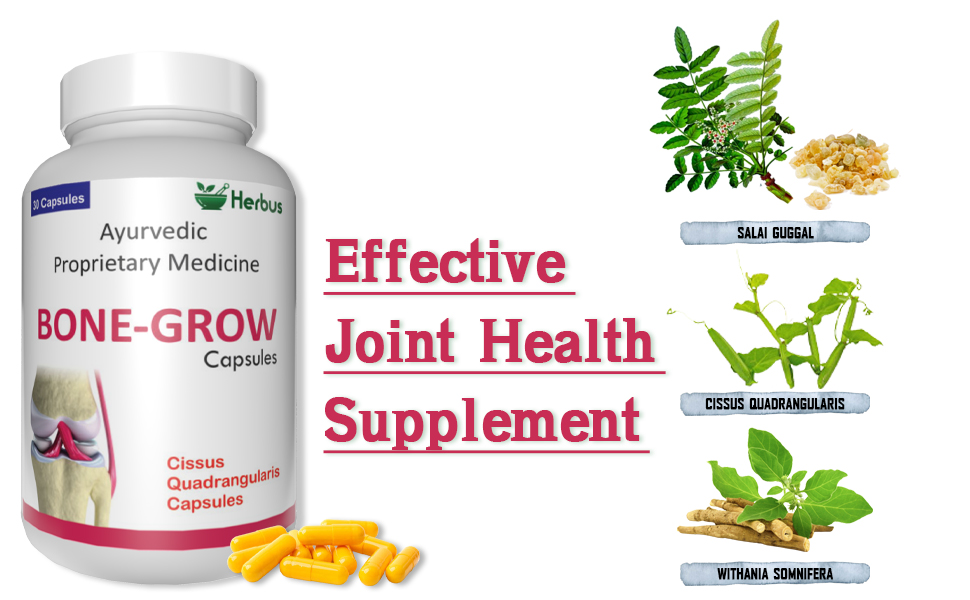 Bone Grow | Enriched with 4 Ayurvedic herbs | 100% Natural - 30 Capsule