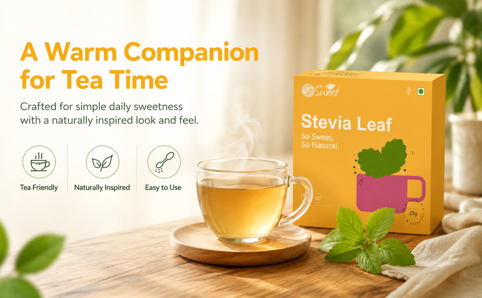 So Sweet Stevia Leaf Sugar Free Natural Zero Calorie Sweetener 250gm (Pack of 10)