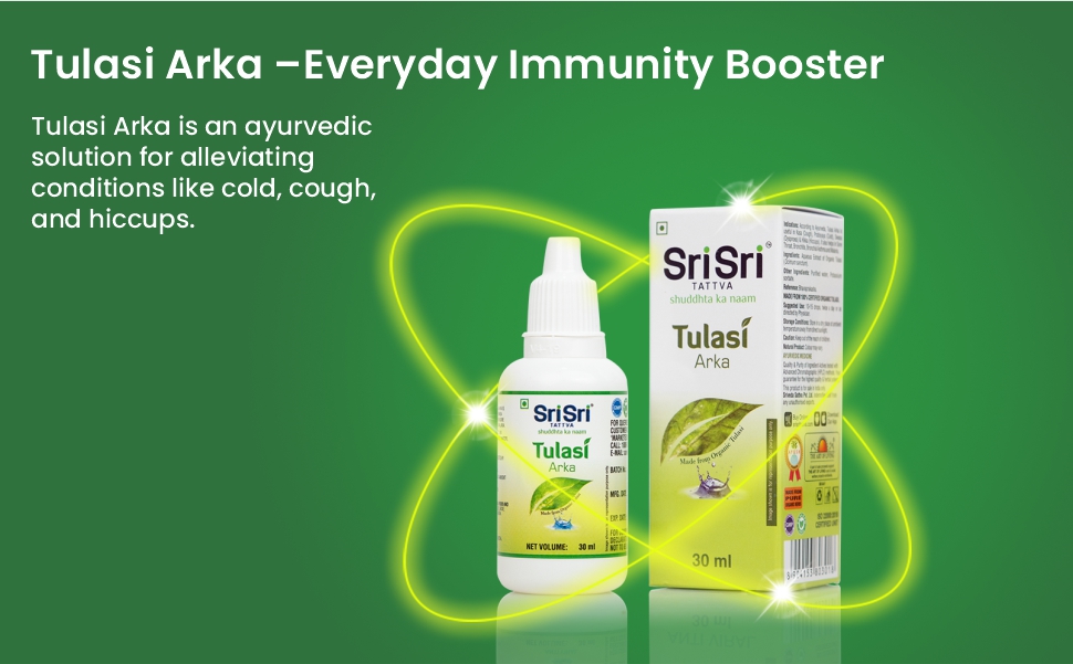 Sri Sri TATTVA shuddhta ka naam Tulasi Arka - Anti-Viral Drop - Natural Immunity Booster For Adults - 30Ml (Pack Of 3)