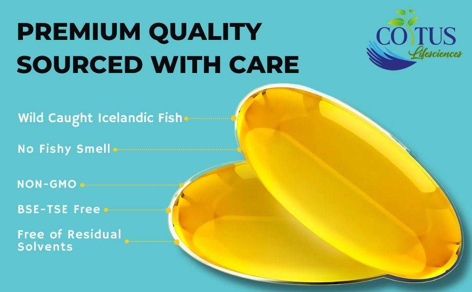 Fish Oil Capsules1000mg Omega 3 fatty acids 180mg EPA 120mg DHA Supplement For Men And Women, Supports Heart Brain, Immune Health, 60 Soft Gels Capsule