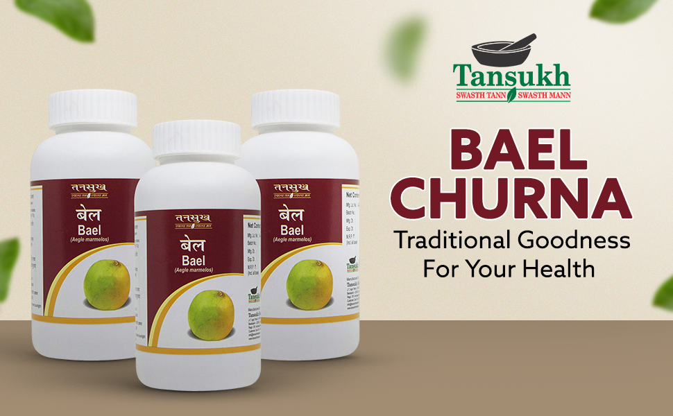 Tansukh Bael Churna Powder - Pack of 3 (100g Each) Bilva/Belgiri/Billa Fruit (Dry Powder/Churan) Wood Apple, Maredu Phalam | Supports Gut Health & Digestive Wellness | Antioxidant & Anti-Inflammatory