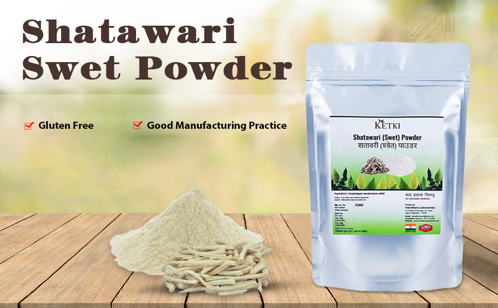 Ketki Pure Shatavari Powder 250 grams, Pack of 1| Asparagus racemosus | Shatawari (Swet)