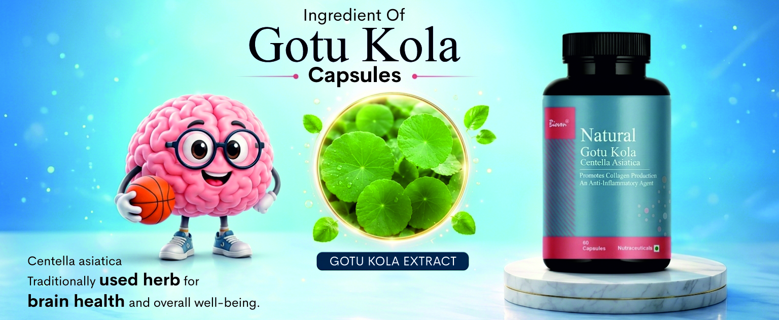 Gotu Kola Herbal Supplement 60 Veg Capsules | Centella Asiatica Extract 300mg | Supports Healthy Skin, Cognitive Wellness, Mental Focus, Memory Function & Daily Nutritional Support