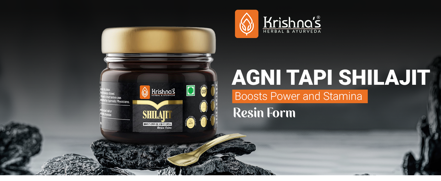 KRISHNA'S HERBAL & AYURVEDA Pure Shilajit-20G,100% Pure Himalayan Shilajit, Helps To Boost Performance, Power, Stamina, Endurance, Strength & Overall Wellbeing, Surya Tapi Process - Resin