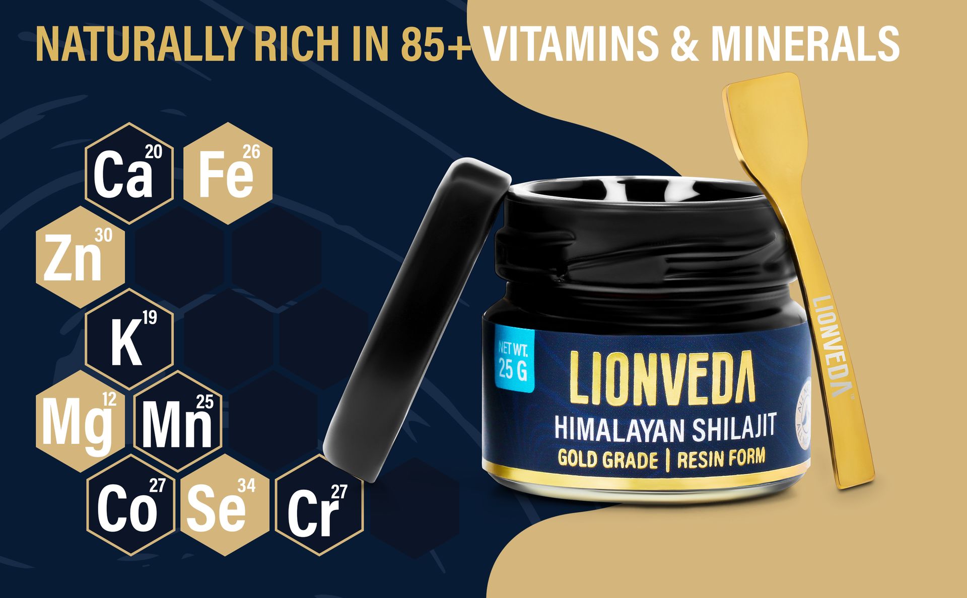 25g Original Himalayan Shilajit Resin(Certified Gold Grade) for Men, Gym, Stamina, Energy & Improved Health|100% Pure Shilajit/Shilajit Liquid ((Pack of 1)), 1 count, 25 grams