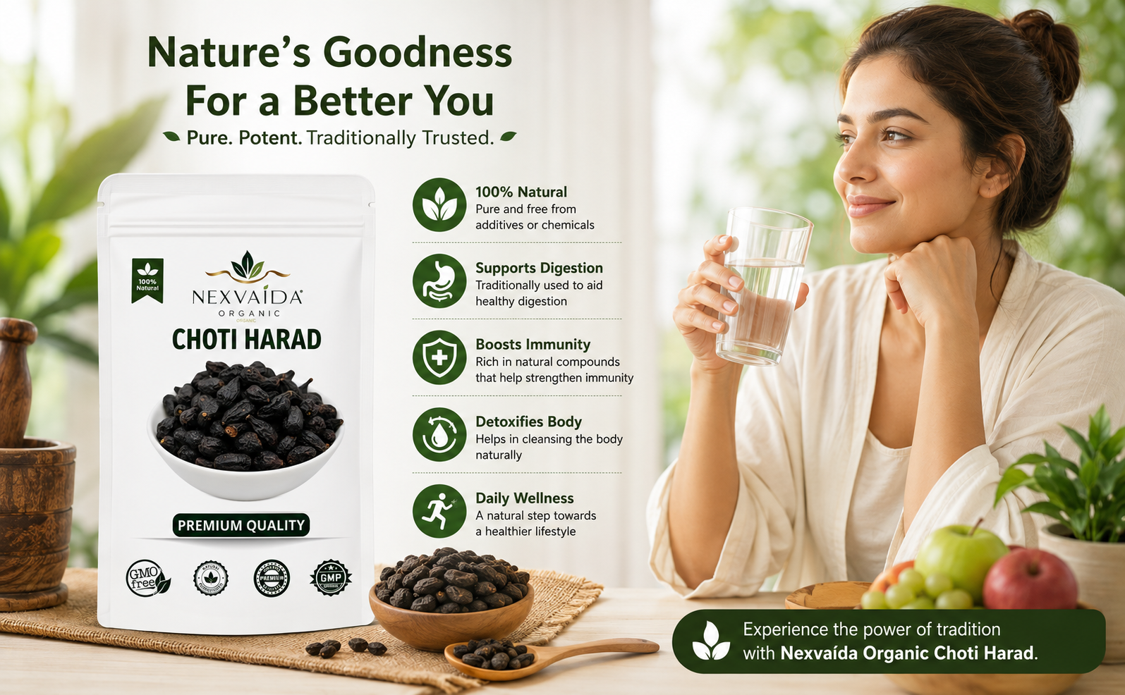Harad Choti (Haritaki) Whole – Natural Ayurvedic Herb | Terminalia Chebula | For Digestion & Detox | 100% Pure & Chemical Free (100gm)