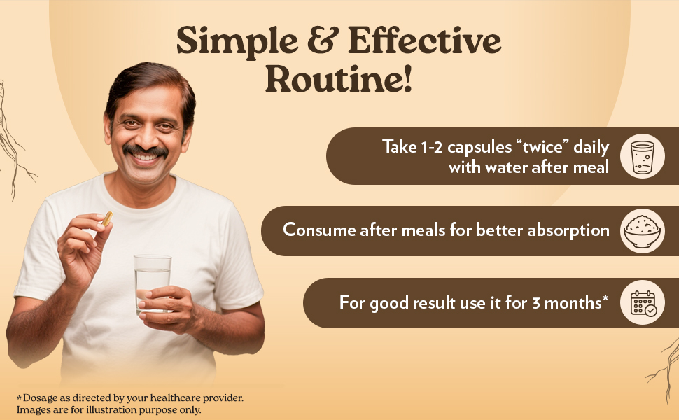 A TATA Product - Organic India Ashwagandha Capsules - 60 Veg Caps (Pack of 2), For Vitality & Relieves Stress, Naturally Boosts Energy & Stamina, Improves Immune System