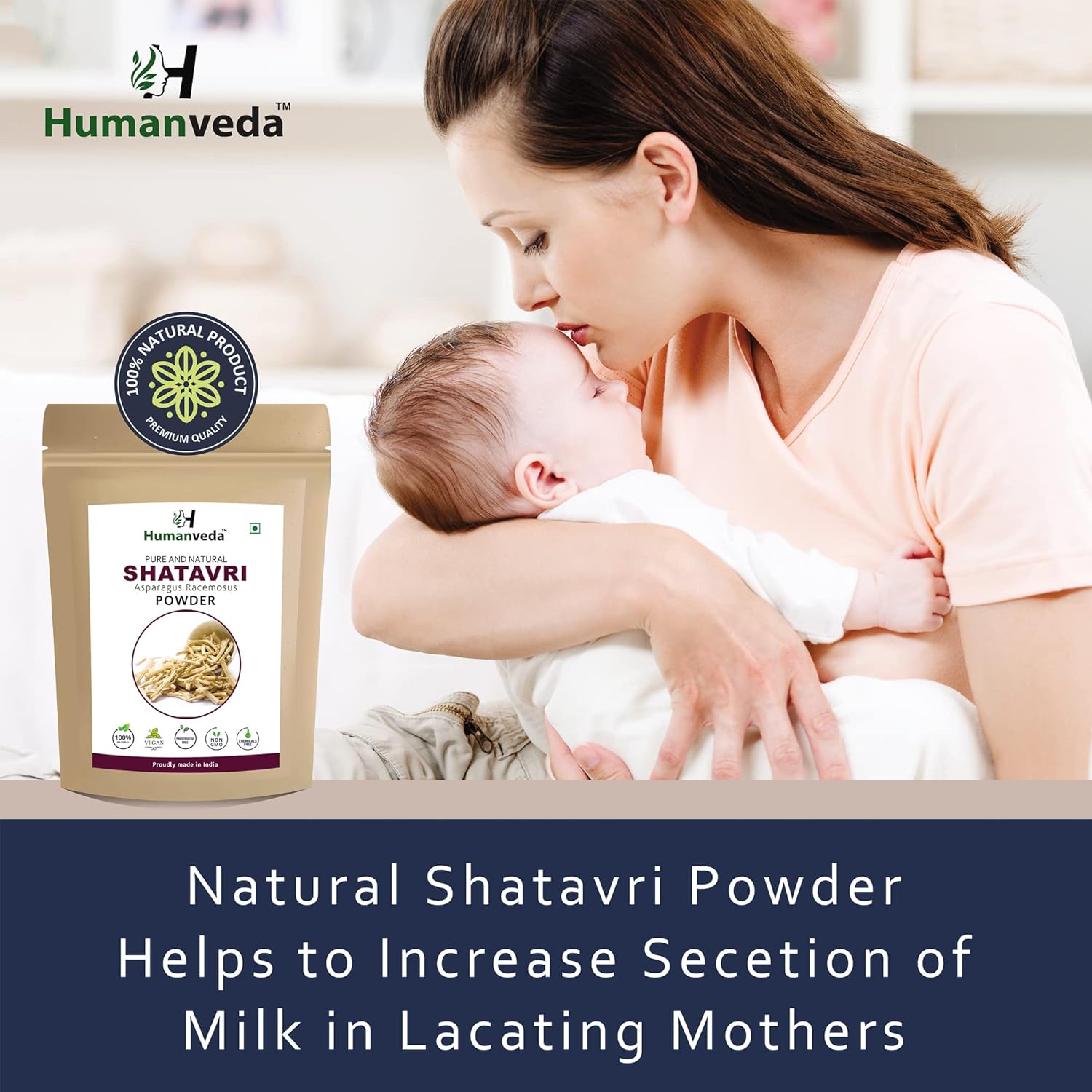 Natural Ashwagandha Powder and Shatavari Powder - For Immunity Booster, Womens & Mens Health Care, 100g Each (100 * 2=200g)