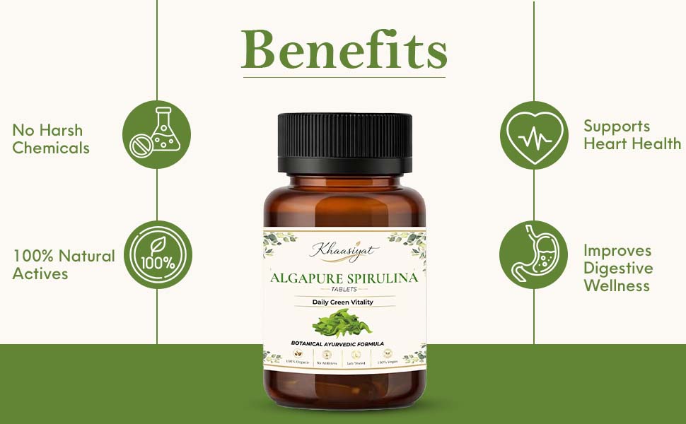 AlgaPure Spirulina Tablets, 60 Tablets