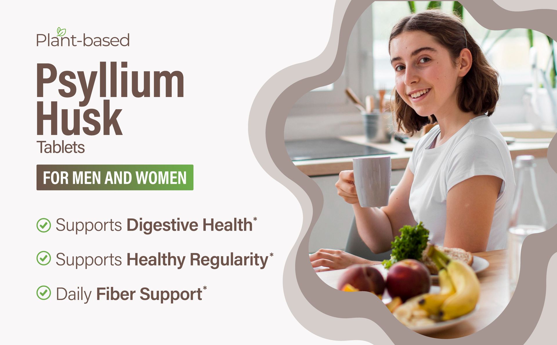 Psyllium Husk Tablets | Natural Plant-Based Fiber Supplement | Supports Digestive Health, Gut Regularity & Daily Wellness | 120 Tablets | Non-GMO