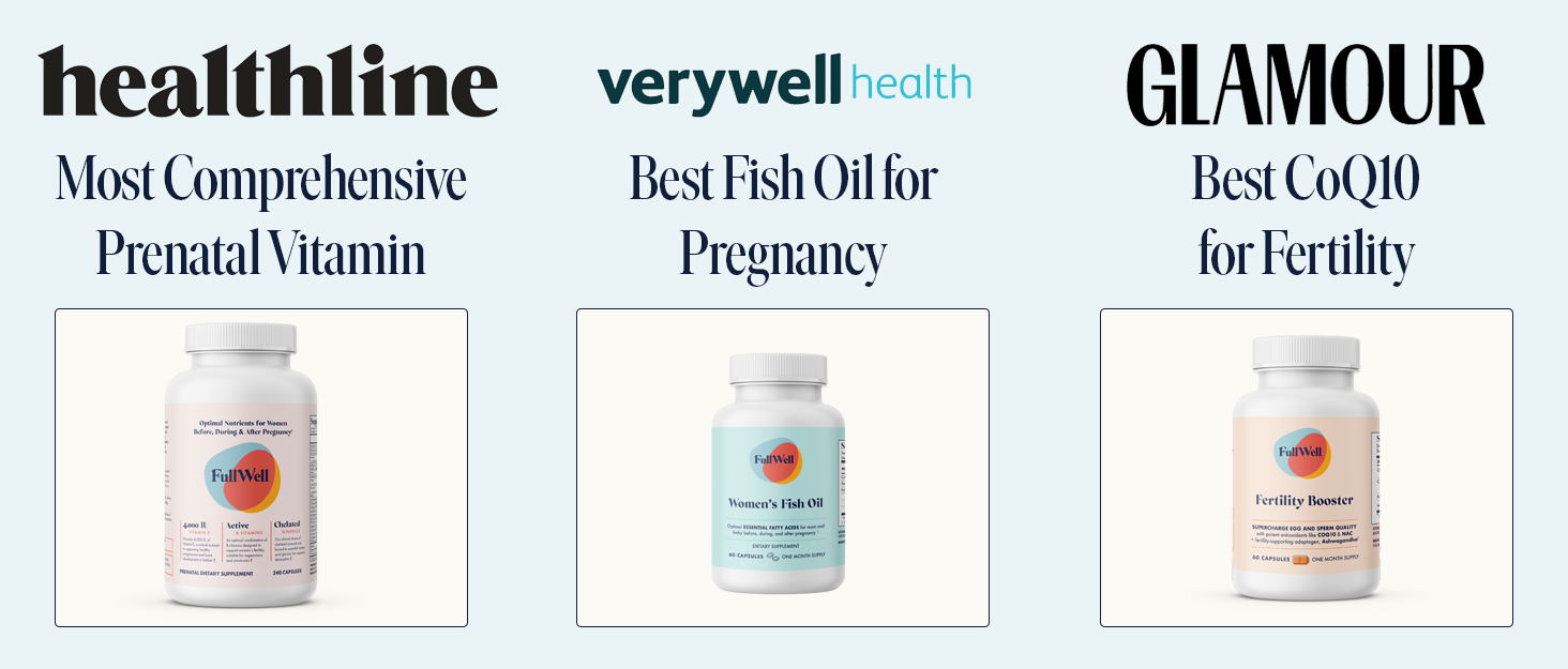 FullWell Women's Fertility Trio, Lemon Essence Multivitamin, 30 Servings