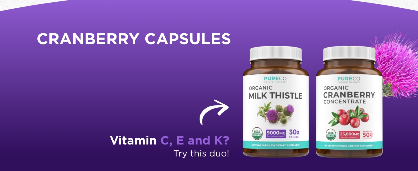 PURE CO USDA Organic Milk Thistle Supplement - 300mg of 30:1 Milk Thistle Extract with 80% Silymarin - Organic Herbal Liver Cleanse Detox & Repair - Vegan Non-GMO & Lab Verified (2 Month Supply)