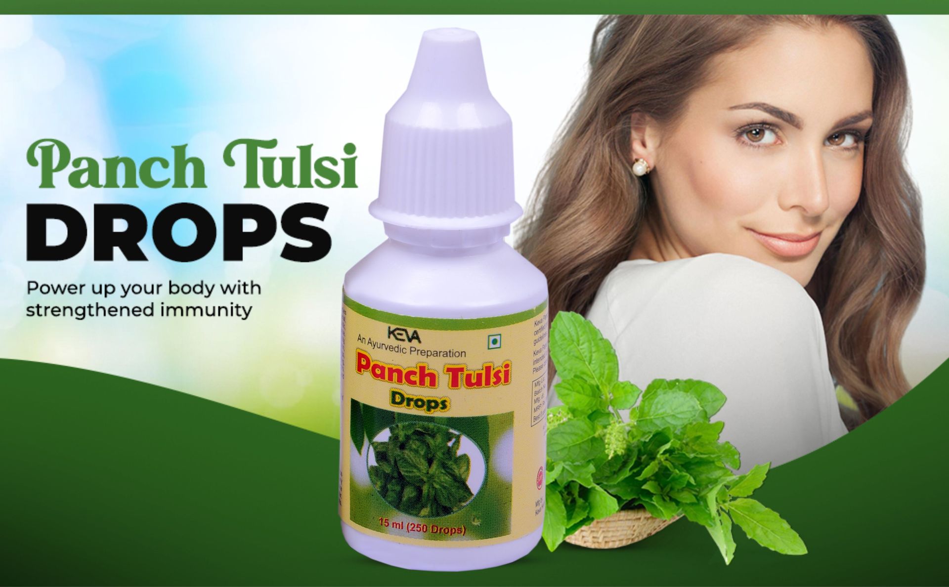 Keva Panch Tulsi Drops (Pack of 5-15 ml each)