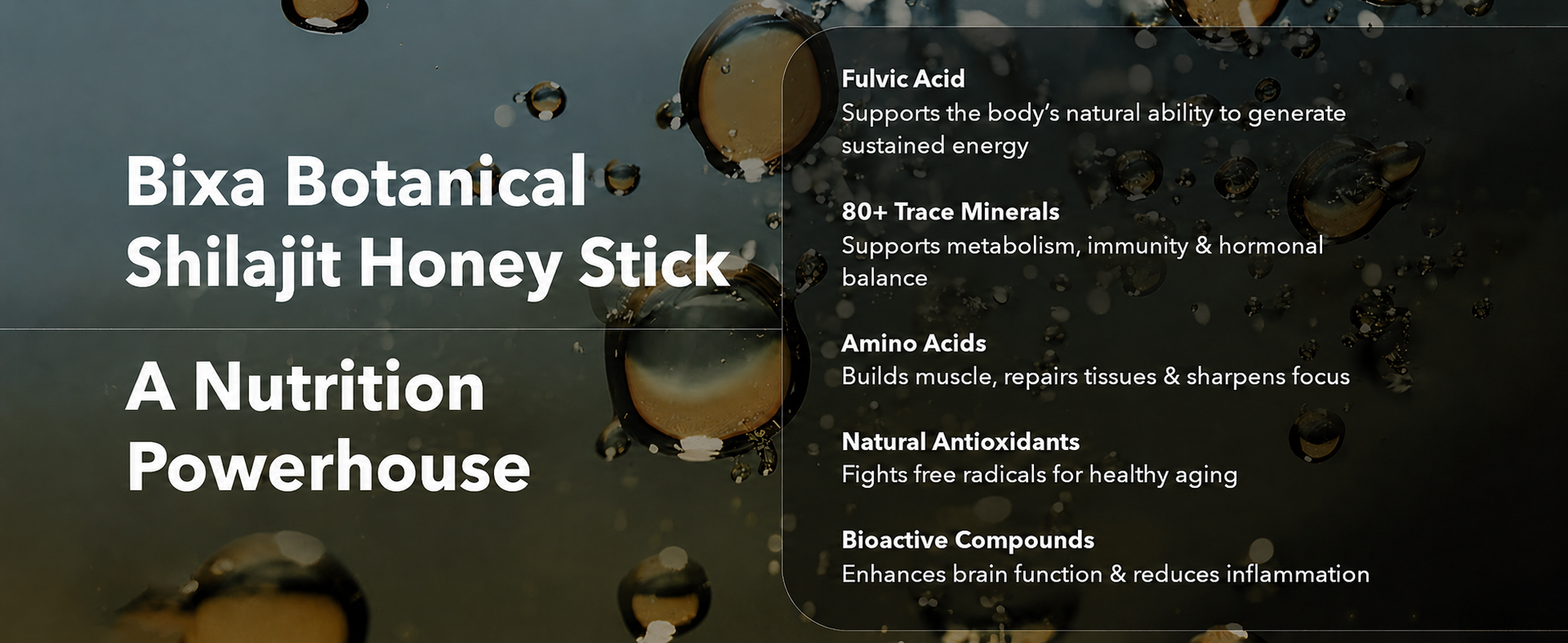 Shilajit Honey Sticks | Supports Energy, Strength, Stamina & Focus | 30 N
