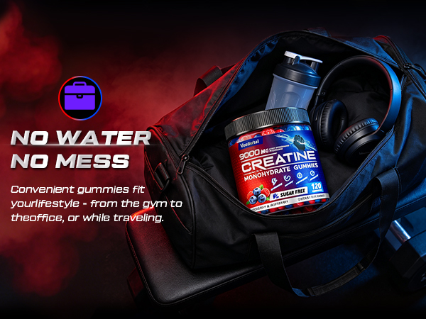 Creatine Monohydrate Gummies 6000MG, Sugar-Free Creatine Gummy for Adults