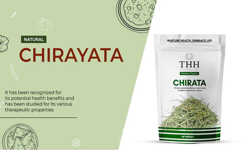 THH Kirayata Chirayata - 200gm | Natural and Organic Bitterstick Chirata | Pure Chiravata Herb | For Immunity Building and Stomach Problems | Bhunimba Herb Loose Leaves