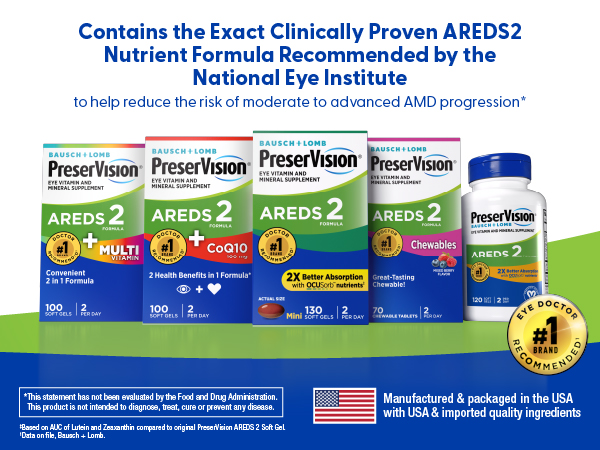 PreserVision AREDS 2 Eye Vitamins Lutein Supplement 120 Softgels
