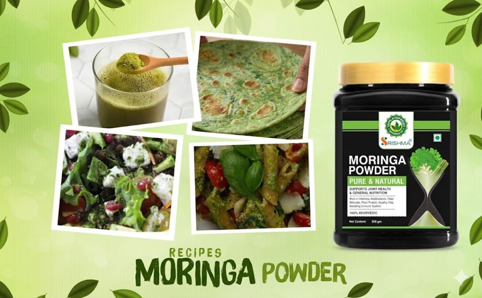Moringa Powder 200g | 100% Pure & Natural Ayurvedic Moringa Leaf Powder | Rich in Vitamins, Antioxidants & Fiber | Supports Immunity, Joint Health, Skin & Hair Care | Herbal Superfood Supplement