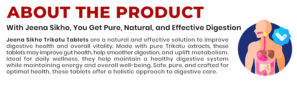 Jeena Sikho Trikatu Tablets | Natural Supplement For Digestive Wellness And Gut Health | Naturally Blended With Pure Trikatu Extracts | Natural Digestive Health Multivitamin, 60 Tablets, Pack of 2